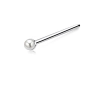 1.5mm Pearl Silver Straight Nose Stud NSKA-146p